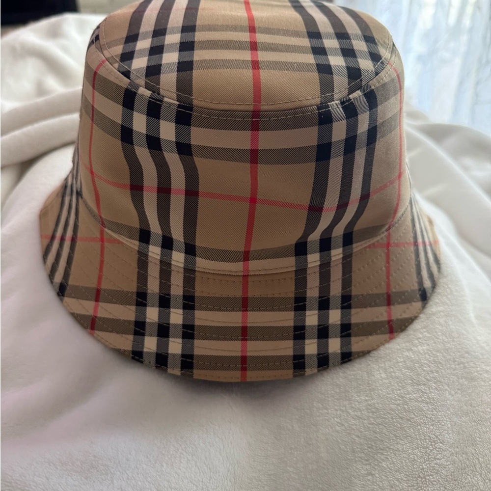 Burberry Beige and Black Plaid Hat
